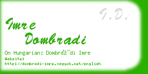 imre dombradi business card